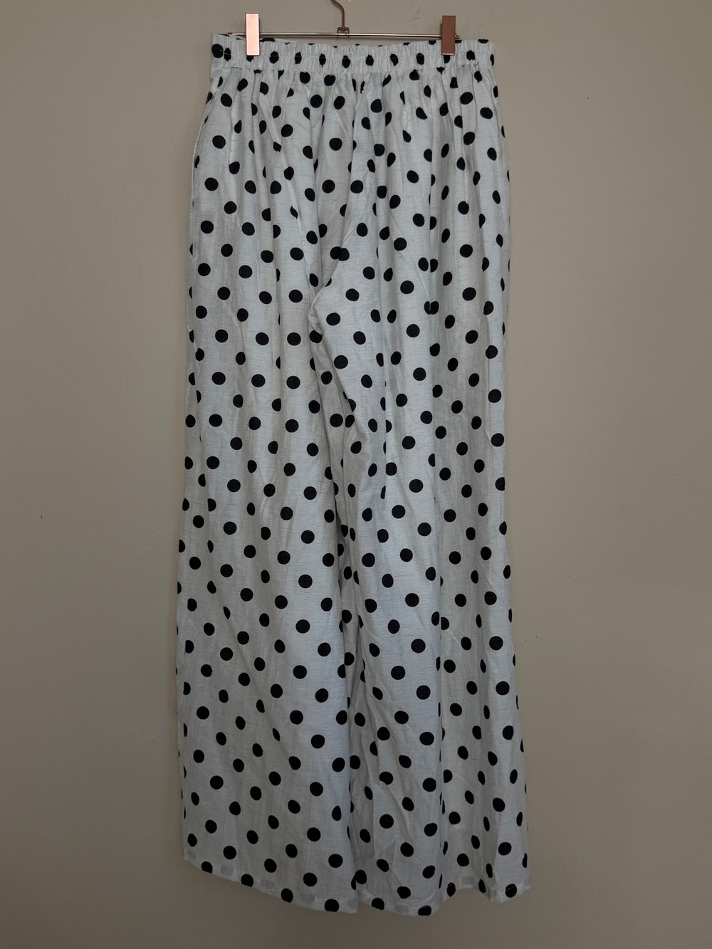 Altar'd State Black & White Polka Dot Wide-Leg Flowy Pants Lightweight M - Picture 8 of 13